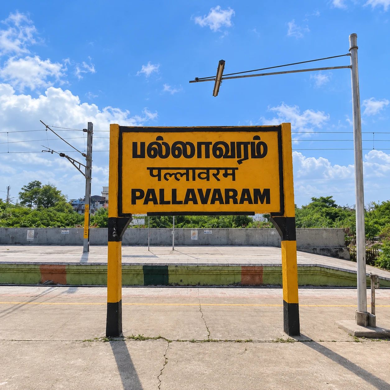 Pallavaram Railway Station (Transport) near Skyra, Venkateshwara Nagar, Pallavaram, Chennai
